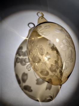 Preview: Glaseier mit Blütenmotiven, 4er-Set