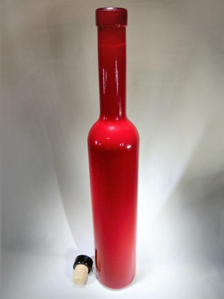 Flasche rot rund