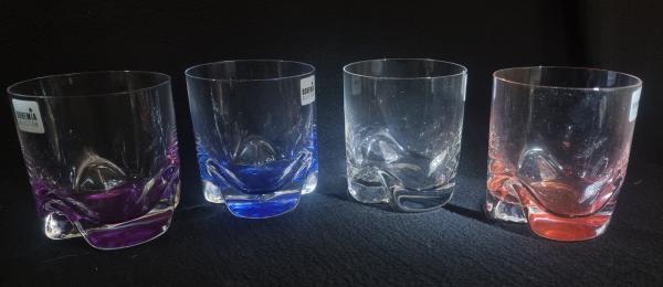 Whiskyglas 4er Set farbig