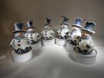 Teelichter Schneemann mit Hut 1x6